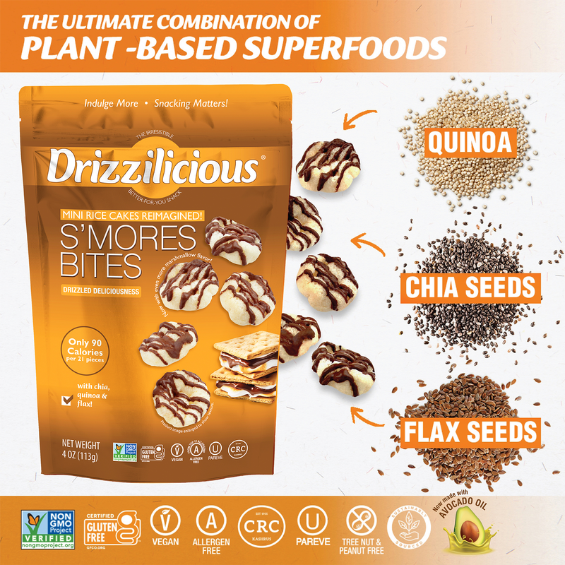 Drizzilicious S'more Drizzled Mini Rice Cake, 4oz