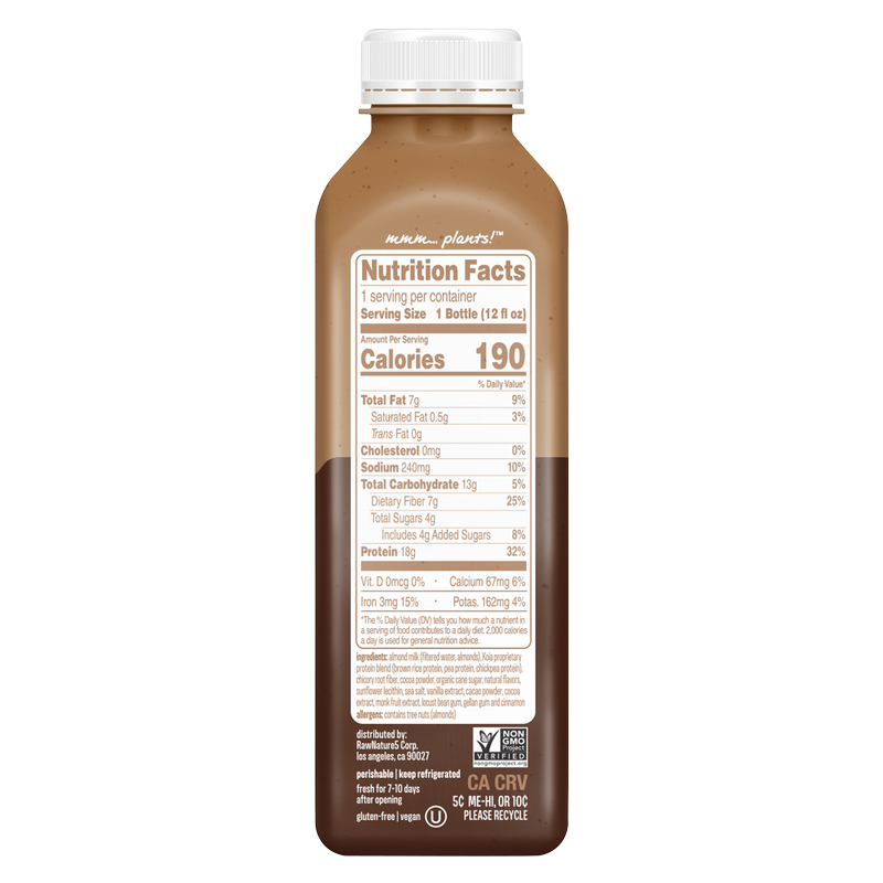 Koia Protein Cacao Bean Plant Based Protein Drink 12oz Btl