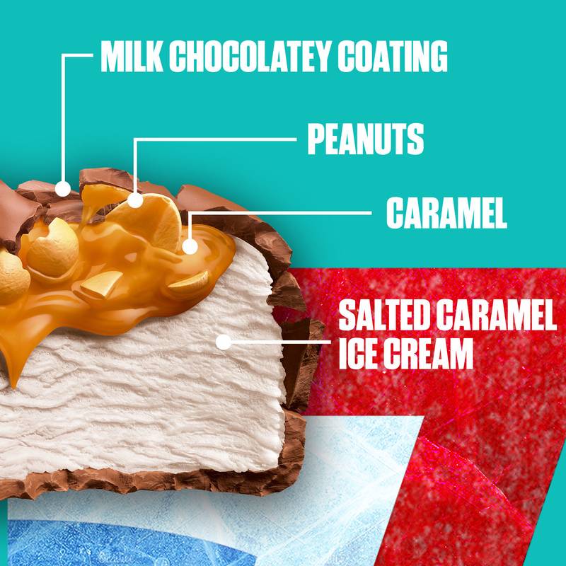 SNICKERS Ice Cream Minis, Salted Caramel Ice Cream Bars, 10ct