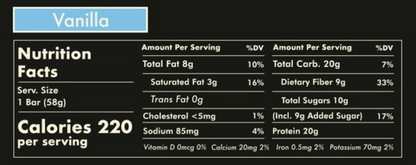 Jacob Vanilla Chip Protein Bar, 2 oz
