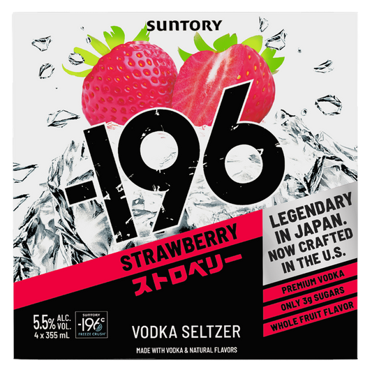 -196 Strawberry 4pk 12oz Can