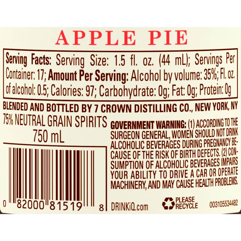 Seagrams 7 Apple Pie Whiskey 750ml