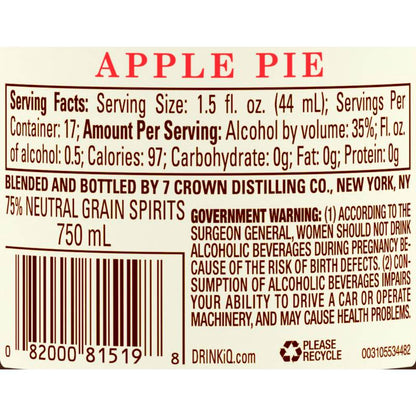 Seagrams 7 Apple Pie Whiskey 750ml