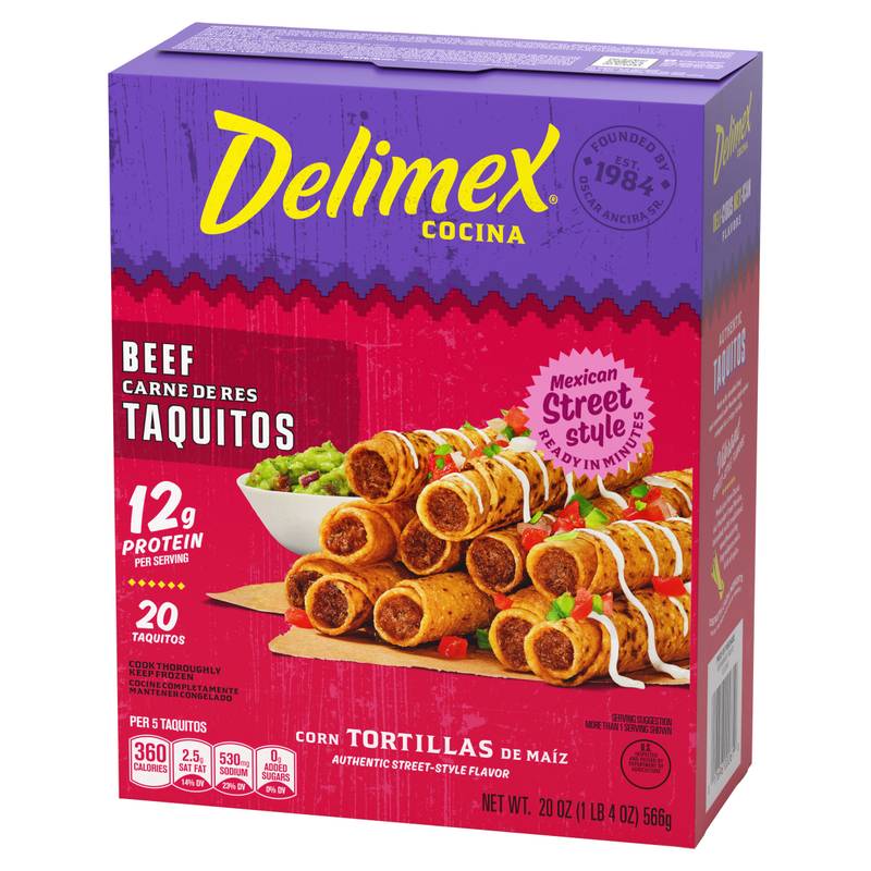 Delimex Beef Taquitos Frozen Snacks, 20ct - Delimex – BevMo!
