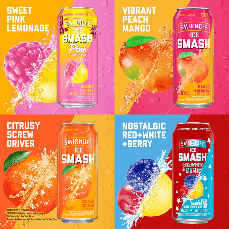 Smirnoff Ice Smash Variety 8pk 16oz Can