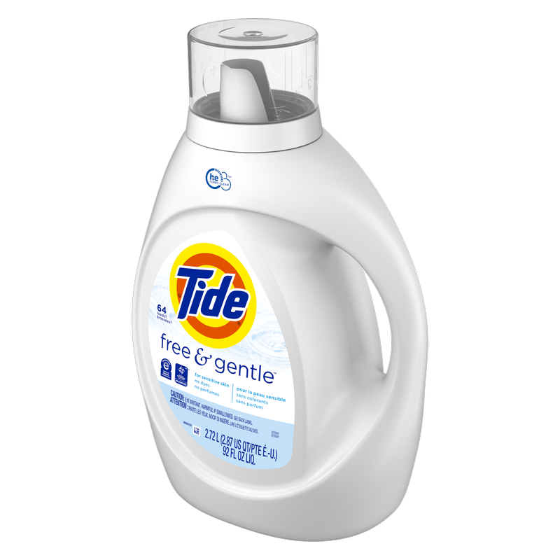 Tide Free & Gentle Liquid Laundry Detergent HE Compatible 92oz