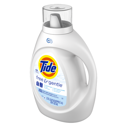 Tide Free & Gentle Liquid Laundry Detergent HE Compatible 92oz