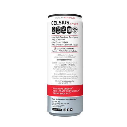 CELSIUS Sparkling Watermelon Essential Energy Drink 12oz Can