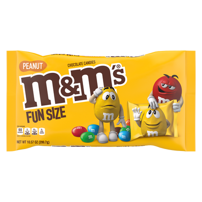 M&M Peanut Milk Chocolate Candies Fun Size 10.57oz
