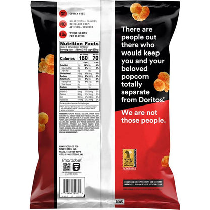 Smartfood Doritos Nacho Cheese Popcorn 5.5oz 