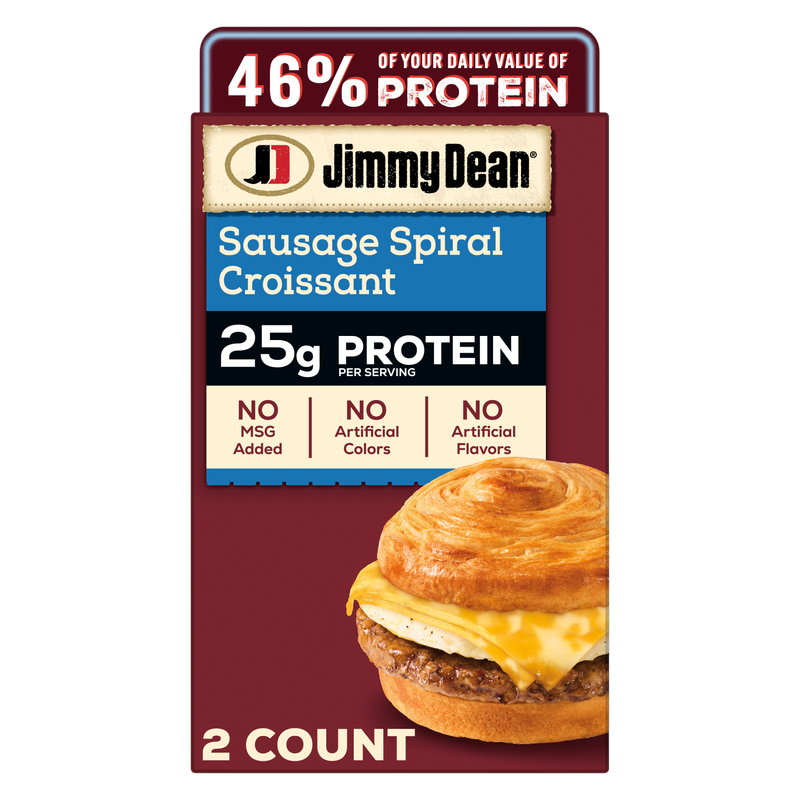 Jimmy Dean Protein Sausage Egg & Cheese Croissant Sandwiches 2ct