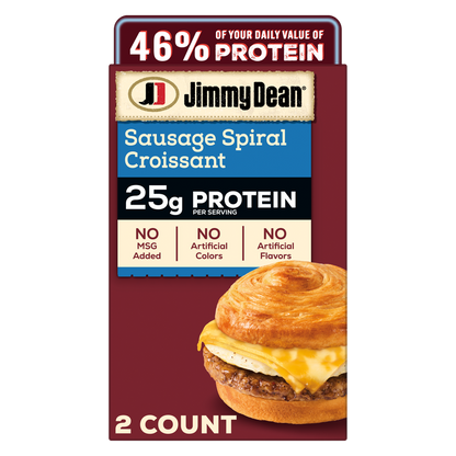 Jimmy Dean Protein Sausage Egg & Cheese Croissant Sandwiches 2ct