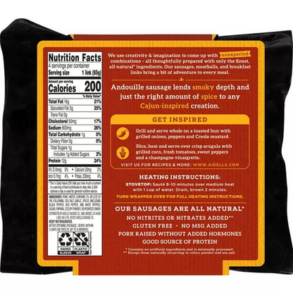 Aidell's Cajun Style Andouille Sausage - 12oz