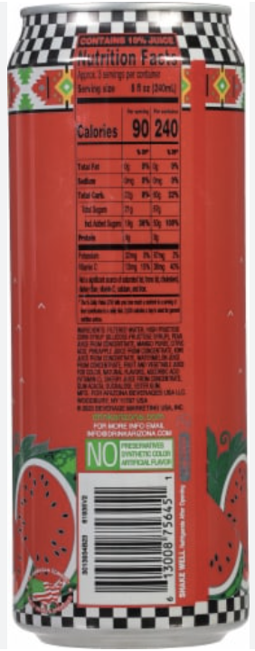 Arizona Watermelon 22oz Can
