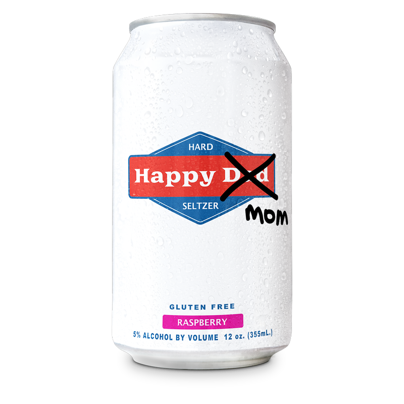 Happy Dad "MOM" Hard Seltzer Raspberry 12oz Can 5% ABV