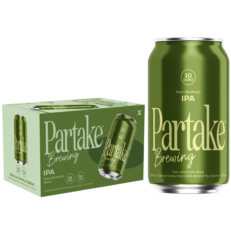 Partake Brewing IPA Non-Alcoholic 6pk 12oz Can 0.5% ABV - Partake – BevMo!