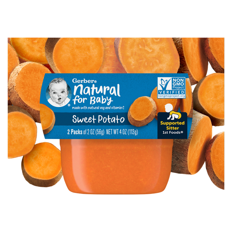 Gerber 1st Foods Sweet Potato Baby Food, 2oz. 2-Pack