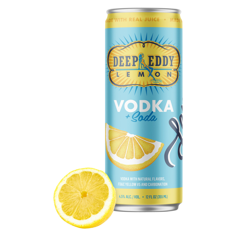 Deep Eddy Lemon Vodka & Soda 4pk 12oz 4.5% ABV - Deep Eddy – BevMo!