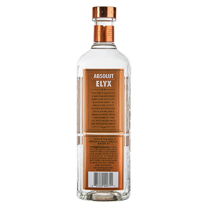 Absolut Elyx Vodka 750ml - Absolut – BevMo!