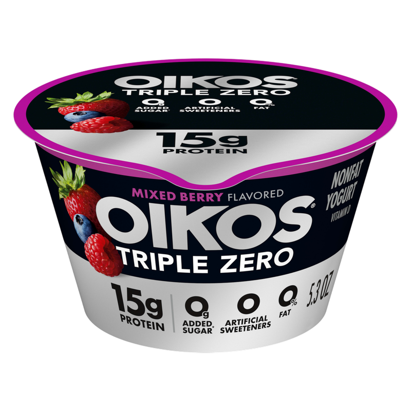 Oikos Triple Zero Mixed Berry Yogurt - 5.3oz