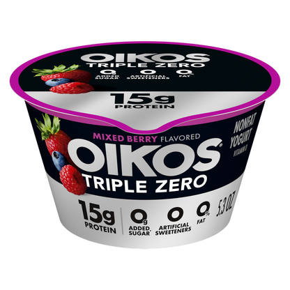 Oikos Triple Zero Mixed Berry Yogurt - 5.3oz
