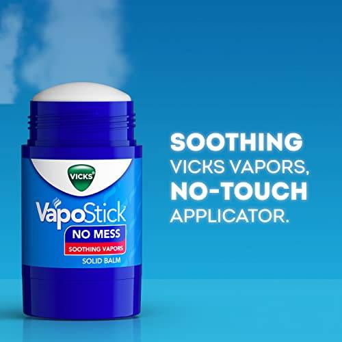 Vicks VapoStick, Invisible Solid Balm with Soothing Vicks Vapors, Non-Medicated, 1.25 Oz