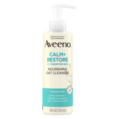 Aveeno Calm + Restore Nourishing Oat Cleanser For Sensitive Skin 7.8oz