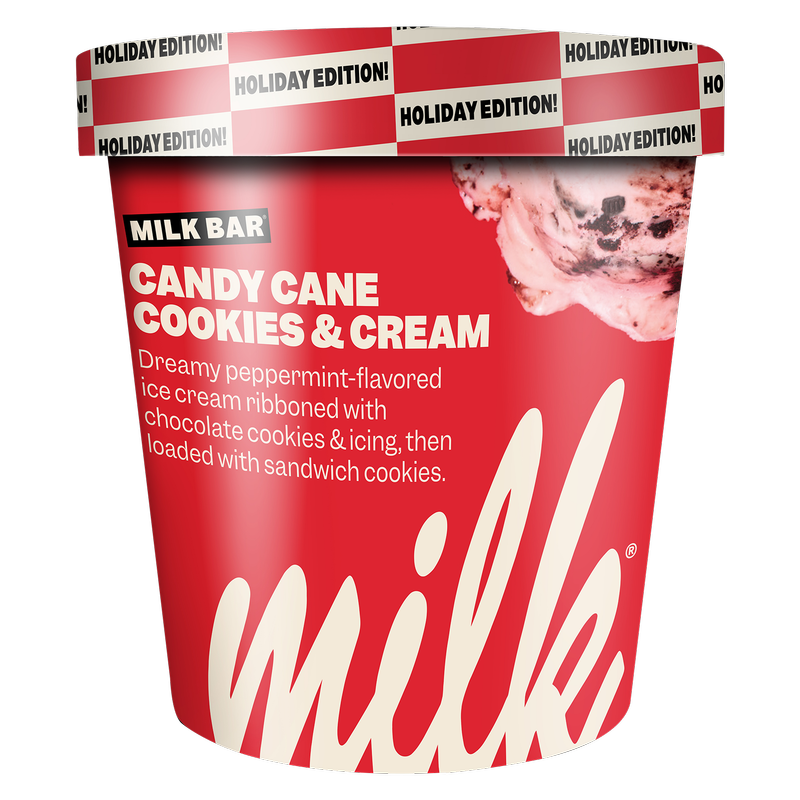 Milk Bar Candy Cane Cookies & Cream Pint 14oz
