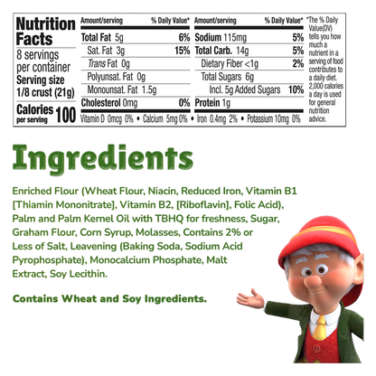 Keebler Ready Crust 9-Inch Graham Cracker Pie Crust, Premade Pie Crust For Baking And No-Bake, 6 oz