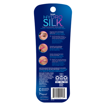 Schick Hydro Silk Touch-Up Dermaplaning Tool with Precision Cover, Face & Eyebrow Razor - 3ct