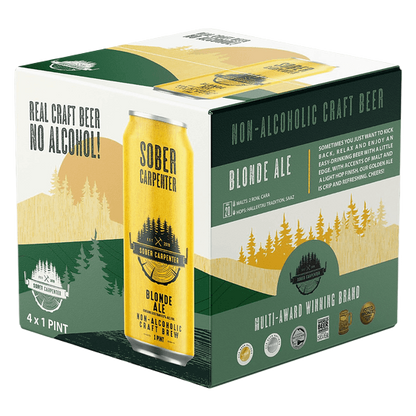 Sober Carpenter Blonde Ale Non-Alcoholic 4pk 16oz Can 0.0% ABV