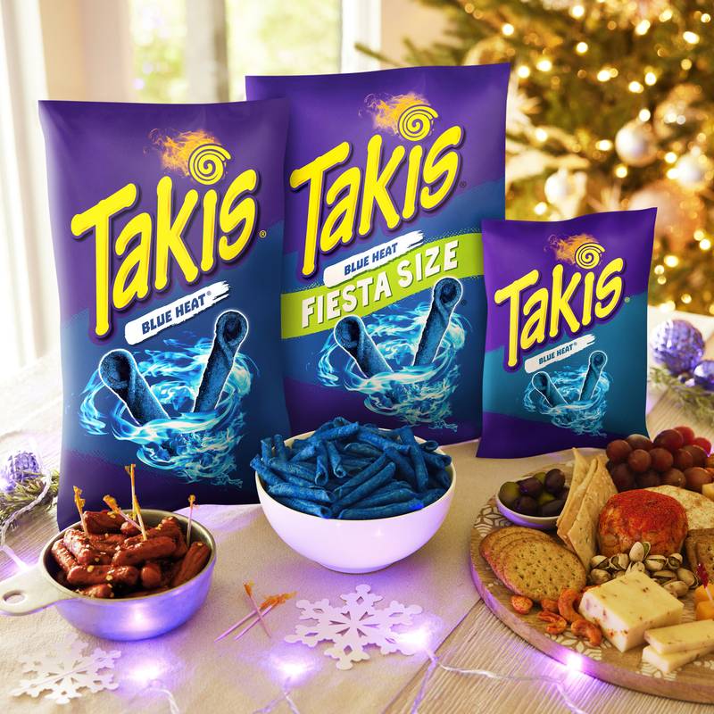 Takis Blue Heat Spicy Rolled Tortilla Chips Sharing Size Bag 9.9oz