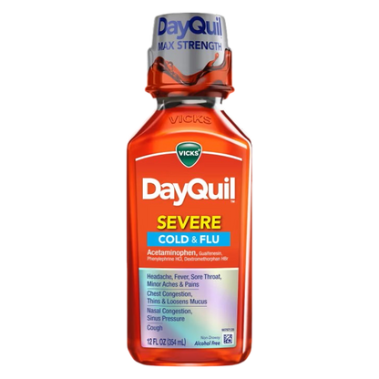 Vicks DayQuil SEVERE Cold & Flu, Over-the-Counter Medicine, 12 Oz