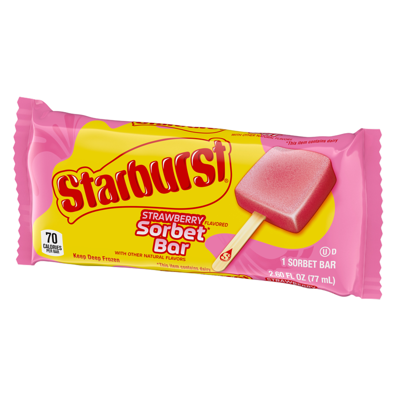 STARBURST Strawberry Sorbet Ice Cream Bar, 2.6 Oz