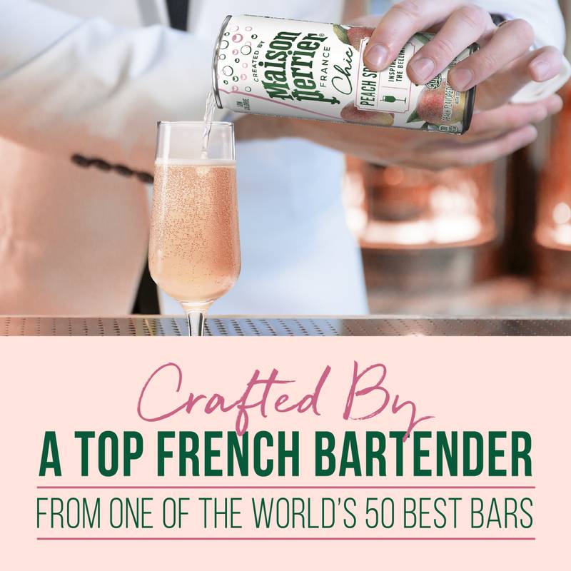 Maison Perrier Chic Peach Spritzer 4pk 8.45oz Can