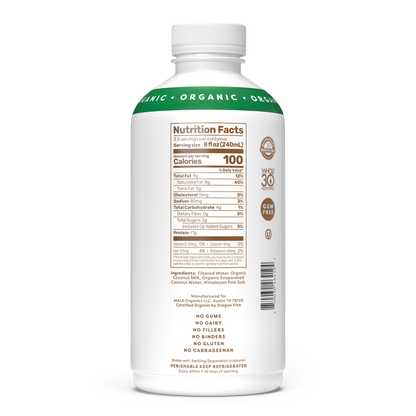 MALK Organic Unsweetened Coconut 28oz Btl