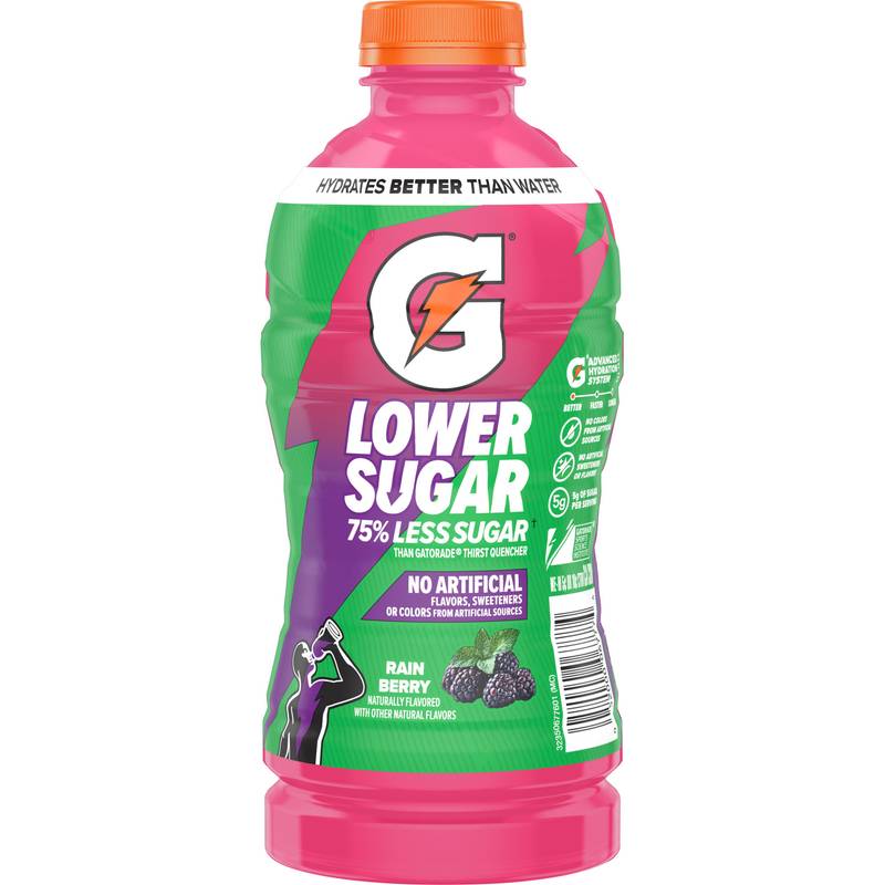 Gatorade Lower Sugar Rain Berry 28oz Btl