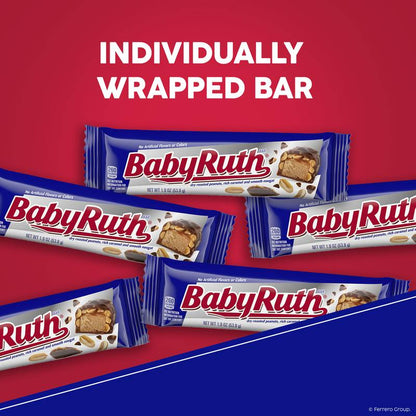 Baby Ruth Chocolatey, Peanut, Caramel, Nougat, Share Size Candy Bars, Share Pack, 3.3 oz