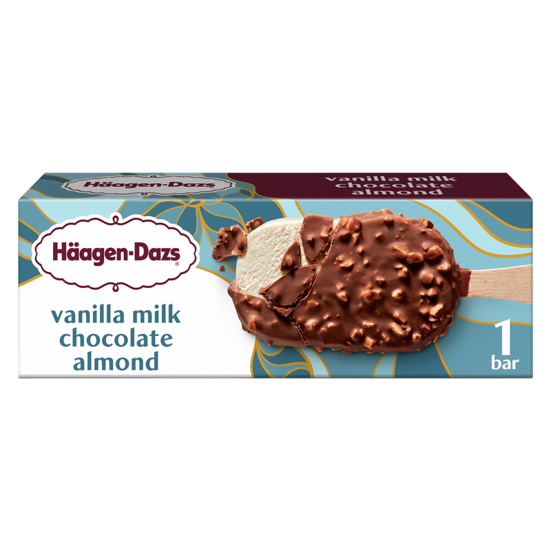 Haagen-Dazs Vanilla Milk Chocolate Almond Ice Cream Bar 1ct
