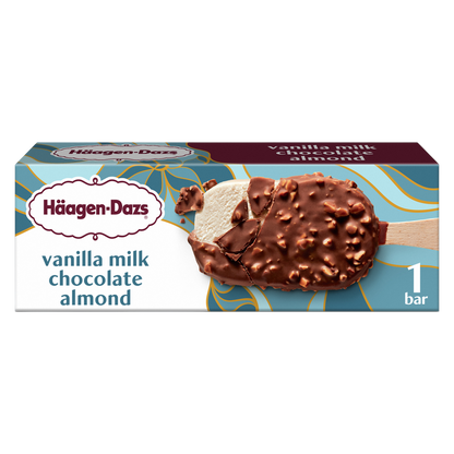 Haagen-Dazs Vanilla Milk Chocolate Almond Ice Cream Bar 1ct