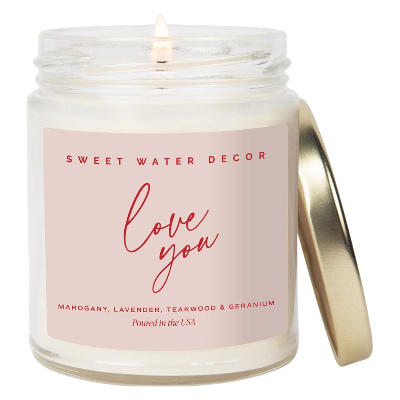 Love You Candle, 9 oz Soy Candle