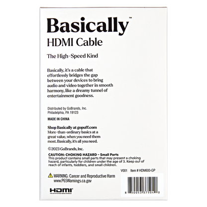 Basically 6' High Speed HDMI Cable with Ethernet