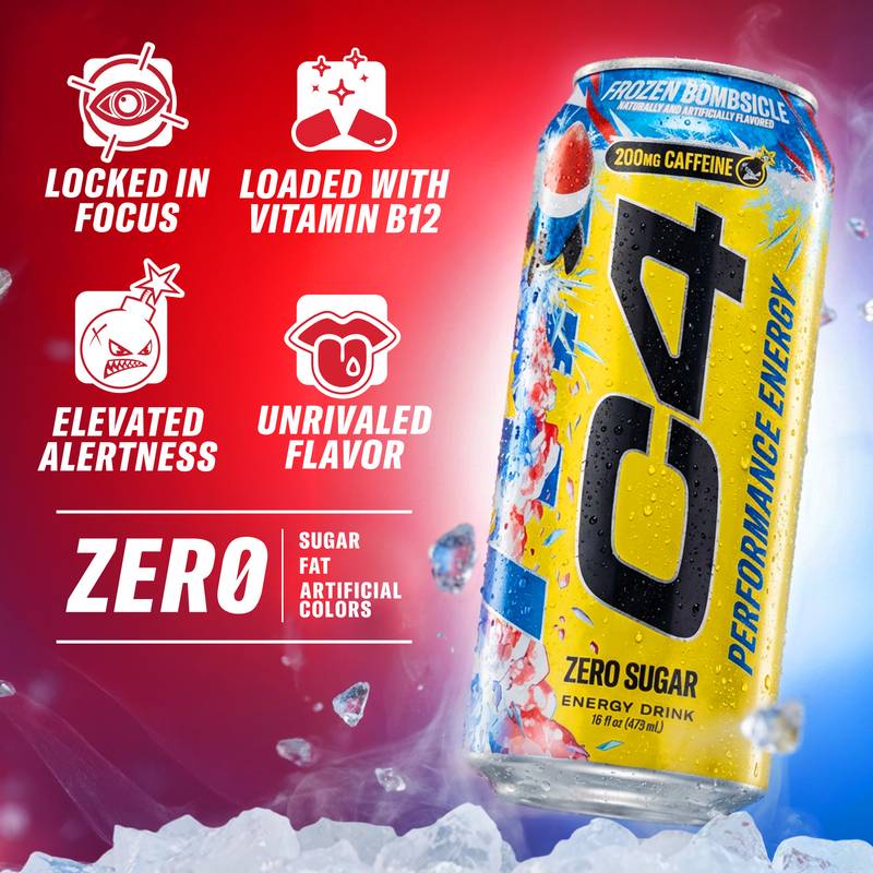 C4 Energy Zero Sugar Frozen Bombsicle 16oz Can