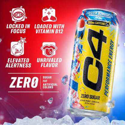 C4 Energy Zero Sugar Hawaiian Punch 16oz Can