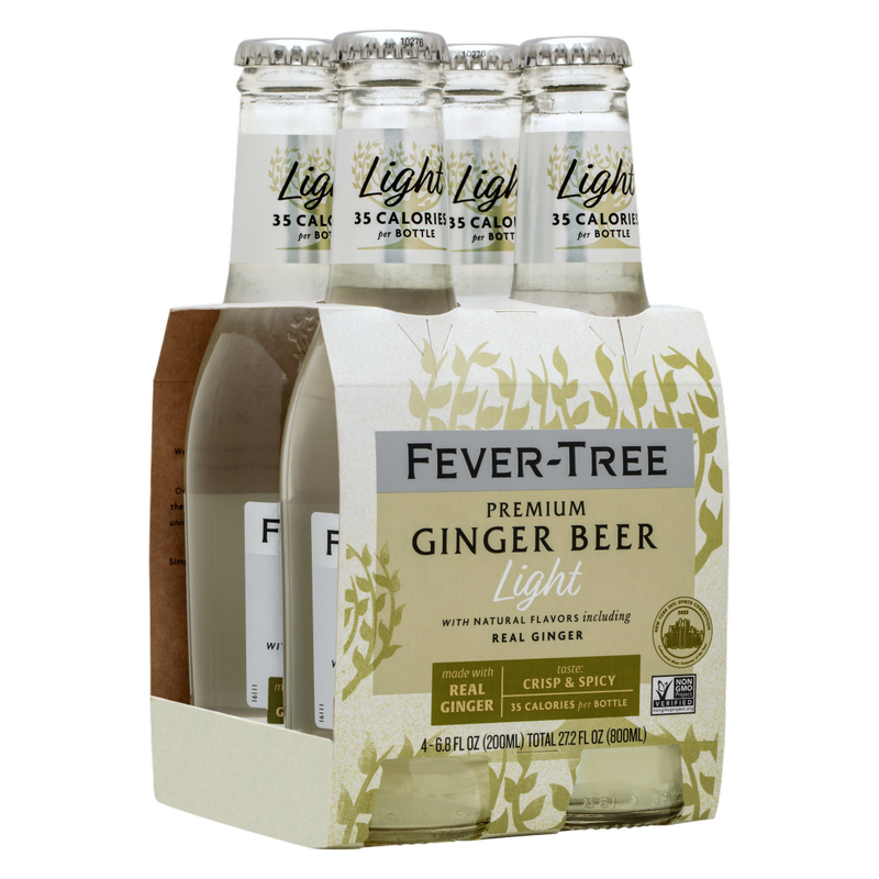 Fever-Tree Light Ginger Beer 4pk 200ml Glass Bottle