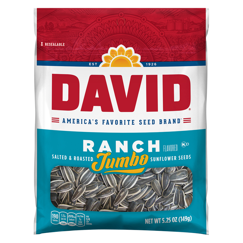 David's Ranch Jumbo Sunflower Seeds 5.25oz - DAVID – BevMo!