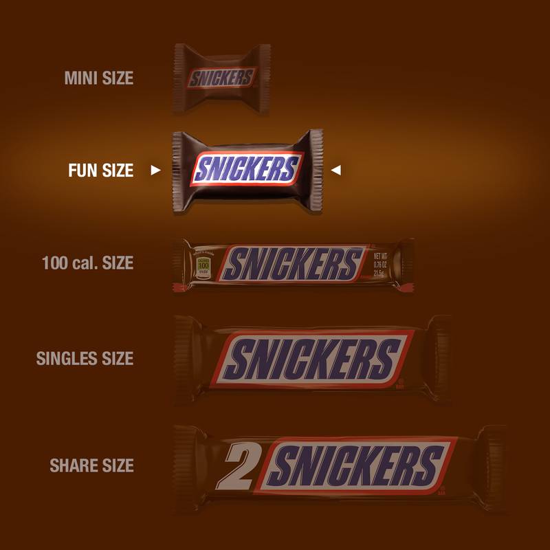 SNICKERS Original Chocolate Candy Bars, Fun Size, 10.59oz Bag