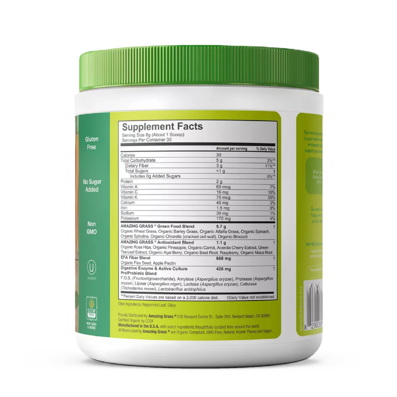 Amazing Grass Greens Blend Superfood Vegan Powder Original 8.5oz