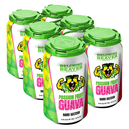 Belching Beaver Passion Fruit & Guava Hard Seltzer 6pk 12oz Can