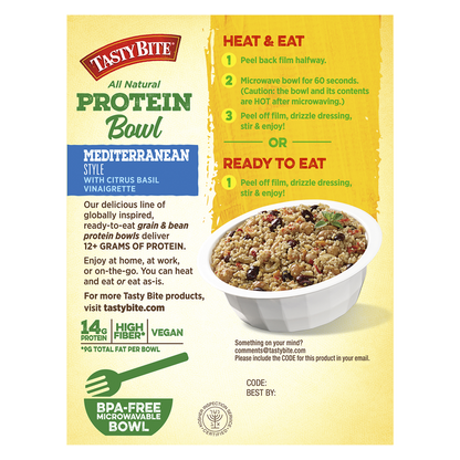 Tasty Bite Mediterranean Protein Bowl 8.8oz